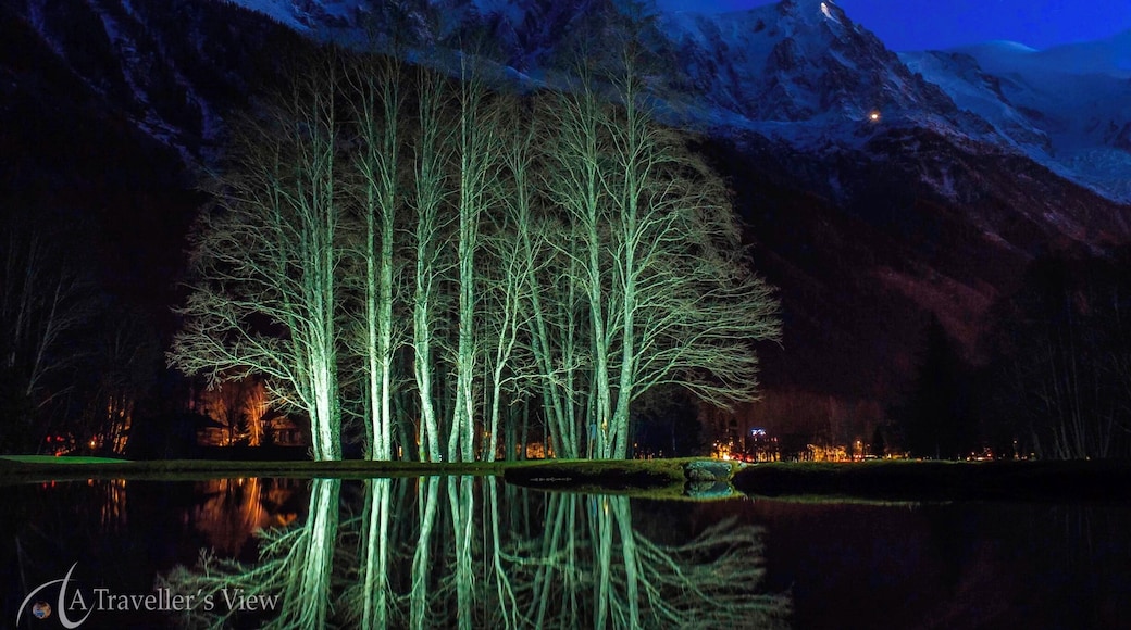 The Aiguille du Midi as seen from the Chamonix Golf course.