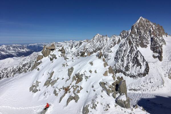 Enjoying a high-altitude picnic at Petite Aguille Vert. Take the cable car up the mountain and walk up the mountain through the snow (with strong boots!) #LifeAtExpedia