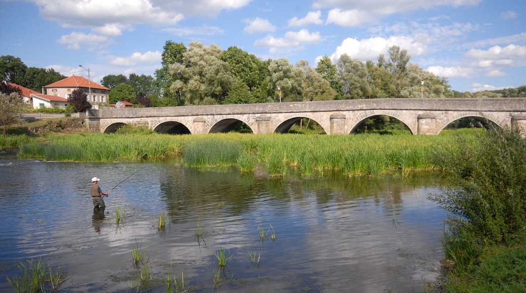 Meurthe-et-Moselle mettant en vedette lac ou Ă©tang, pont et pĂȘche