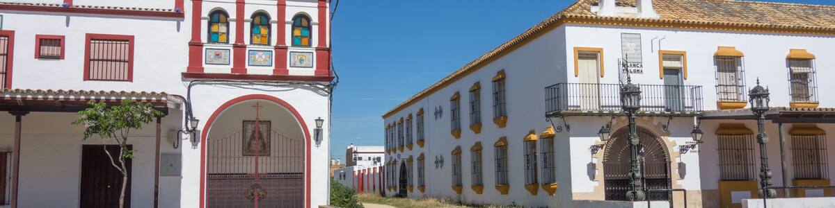 "Brotherhood of Los Palacios and Villafranca" and "Brotherhood of Cádiz, White Dove" in El Rocio, Huelva, Andalusia, Spain.