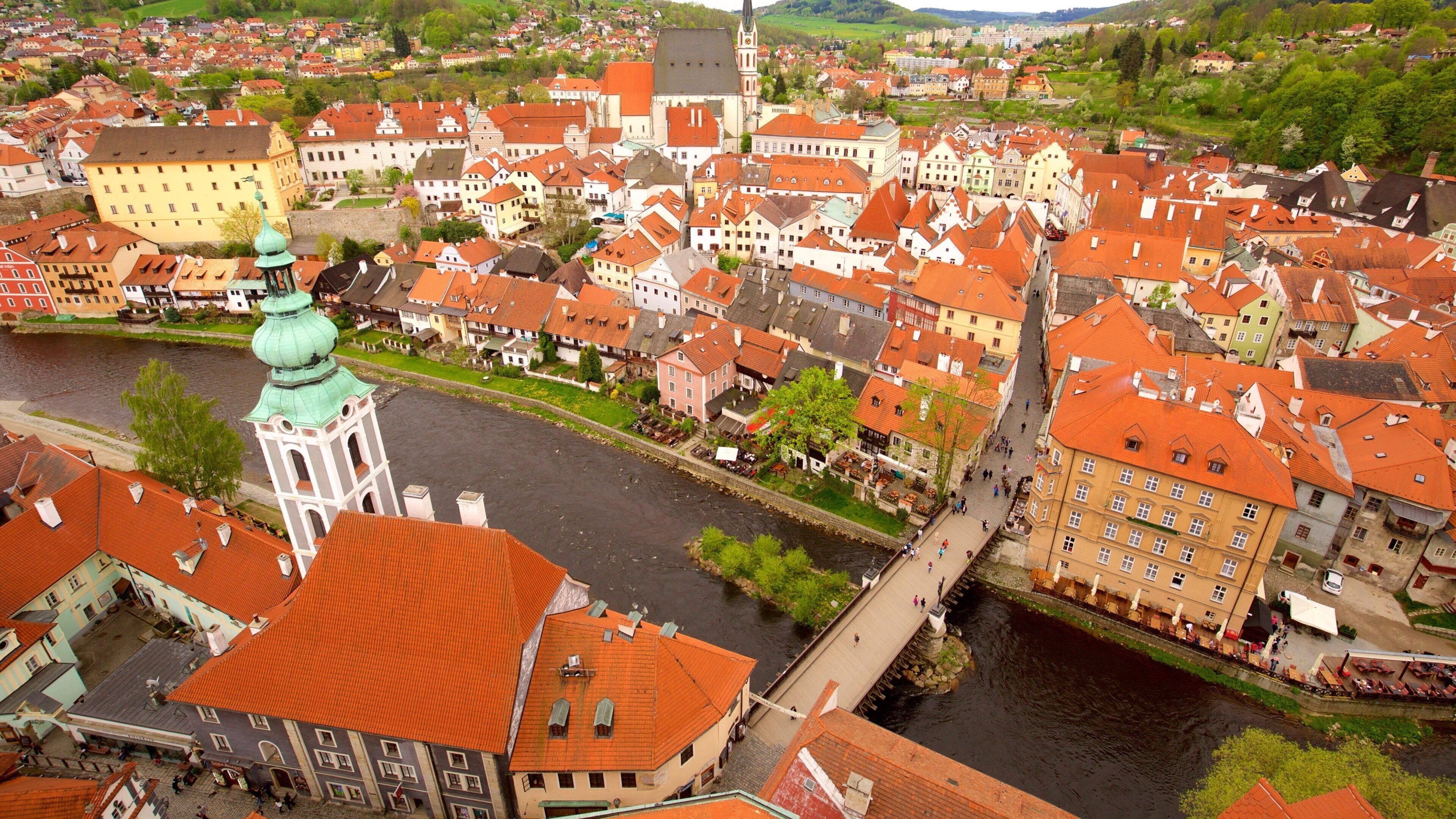 South Bohemia which includes a river or creek and a city