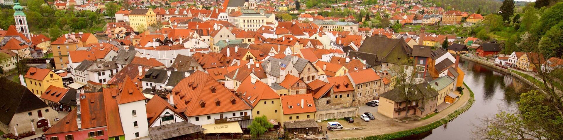 South Bohemia which includes a city and a river or creek