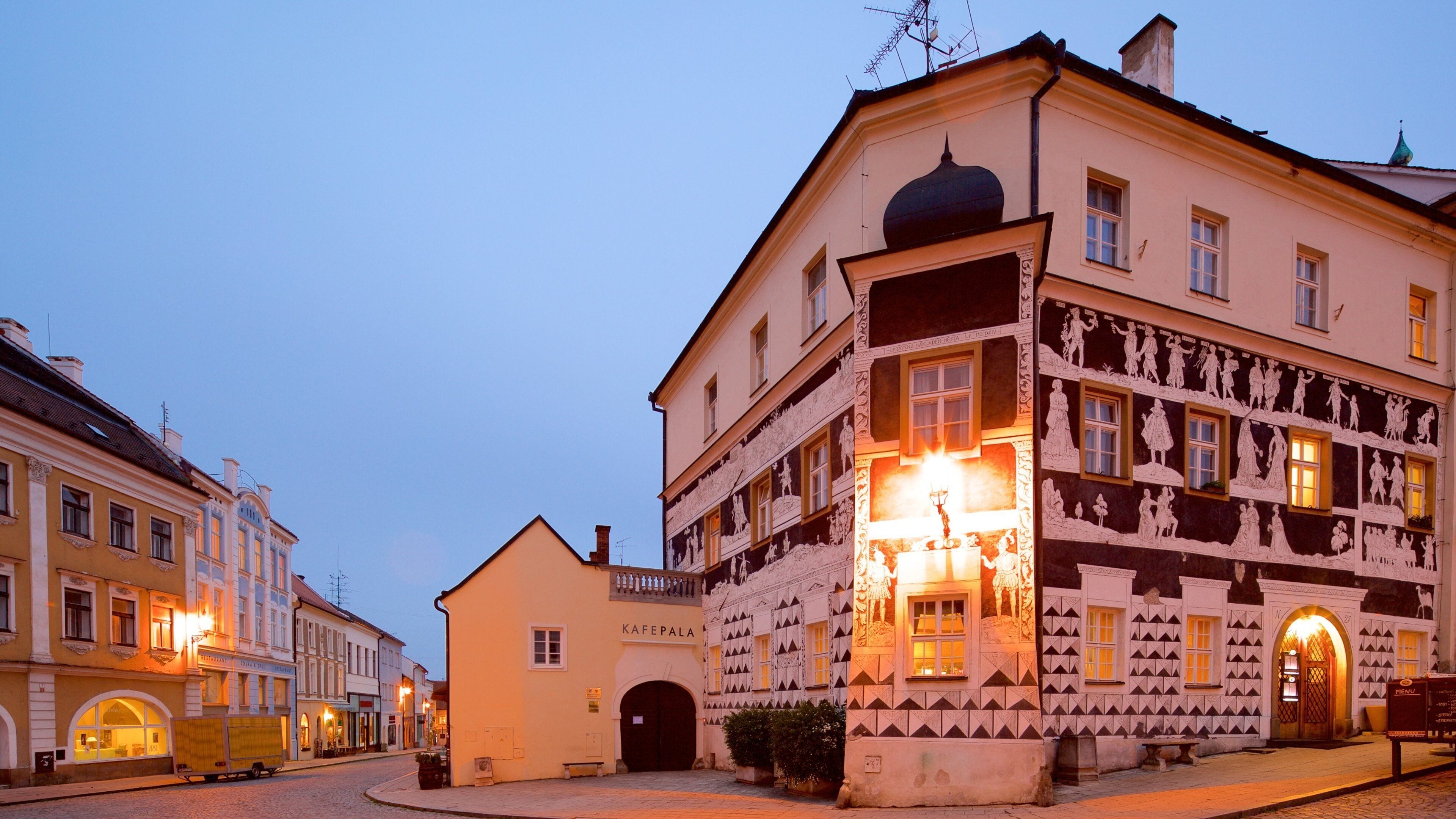 South Moravian featuring a city