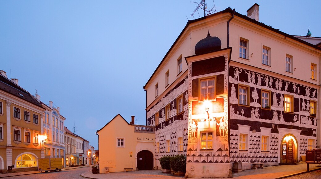 South Moravian featuring a city