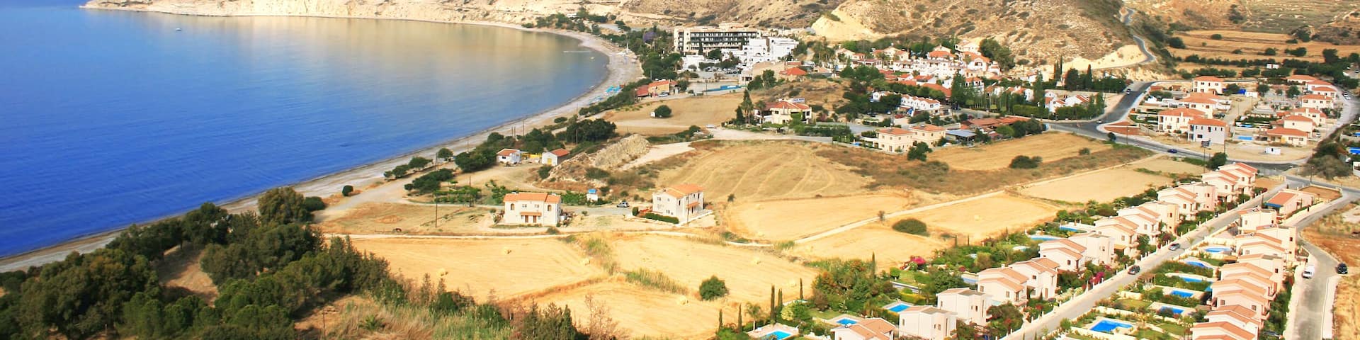 Pissouri bay in Cyprus,residential area.