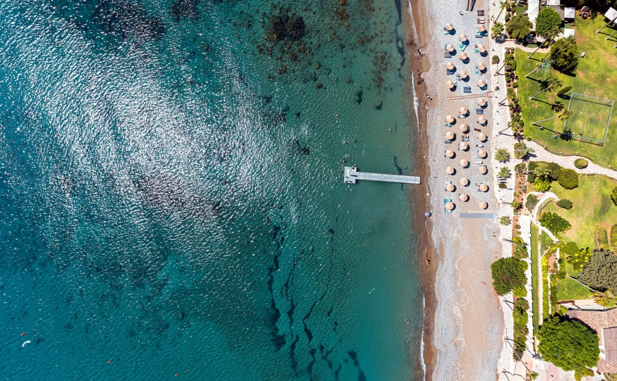 Overhead view of Pissouri beach. Limassol District, Cyprus