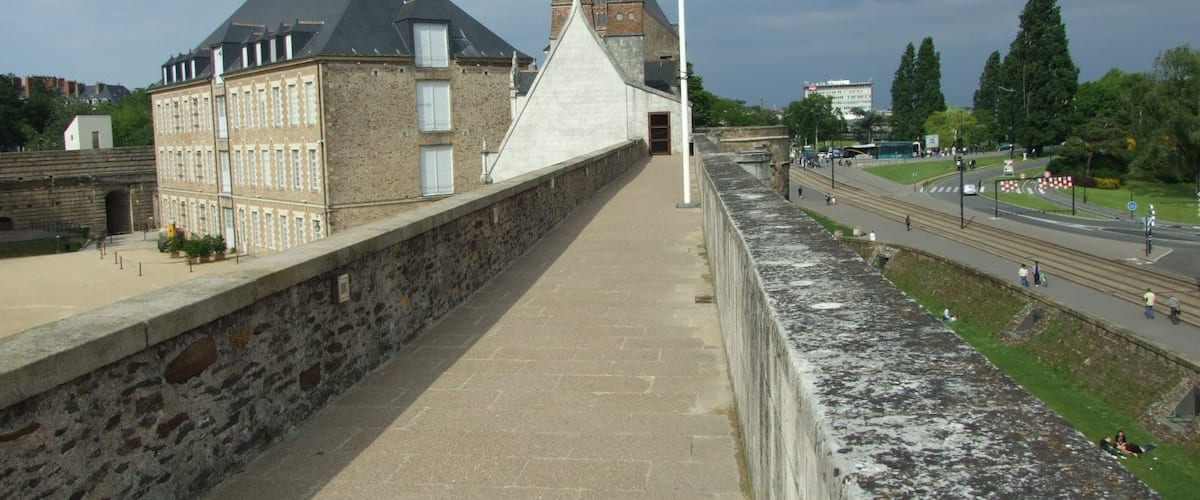 On the top of the defence walls of the chateau