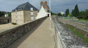 On the top of the defence walls of the chateau