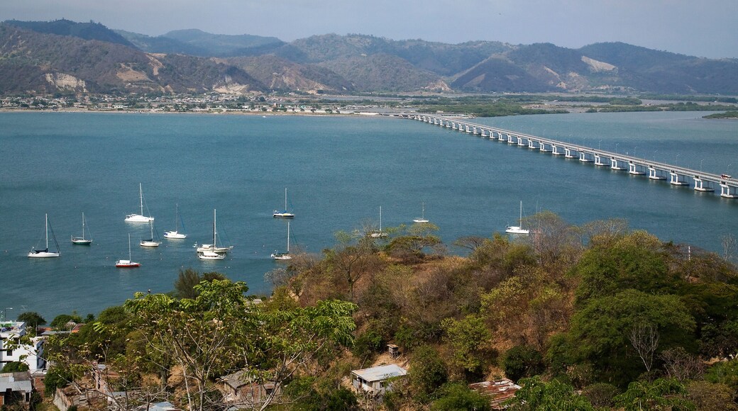 Beautiful landscape of the bridge that connects San Vicente with