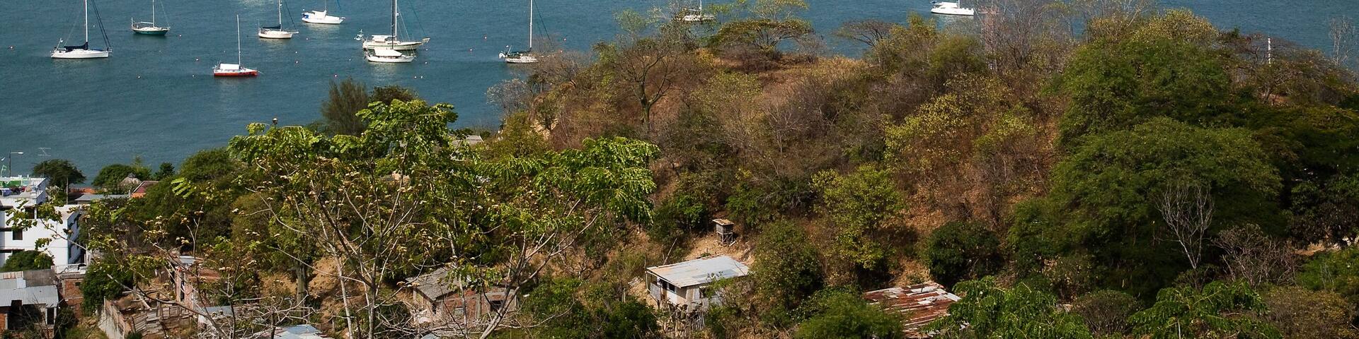 Beautiful landscape of the bridge that connects San Vicente with