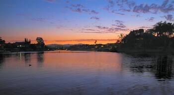 segment of Canyon Lake, CA during sunset
