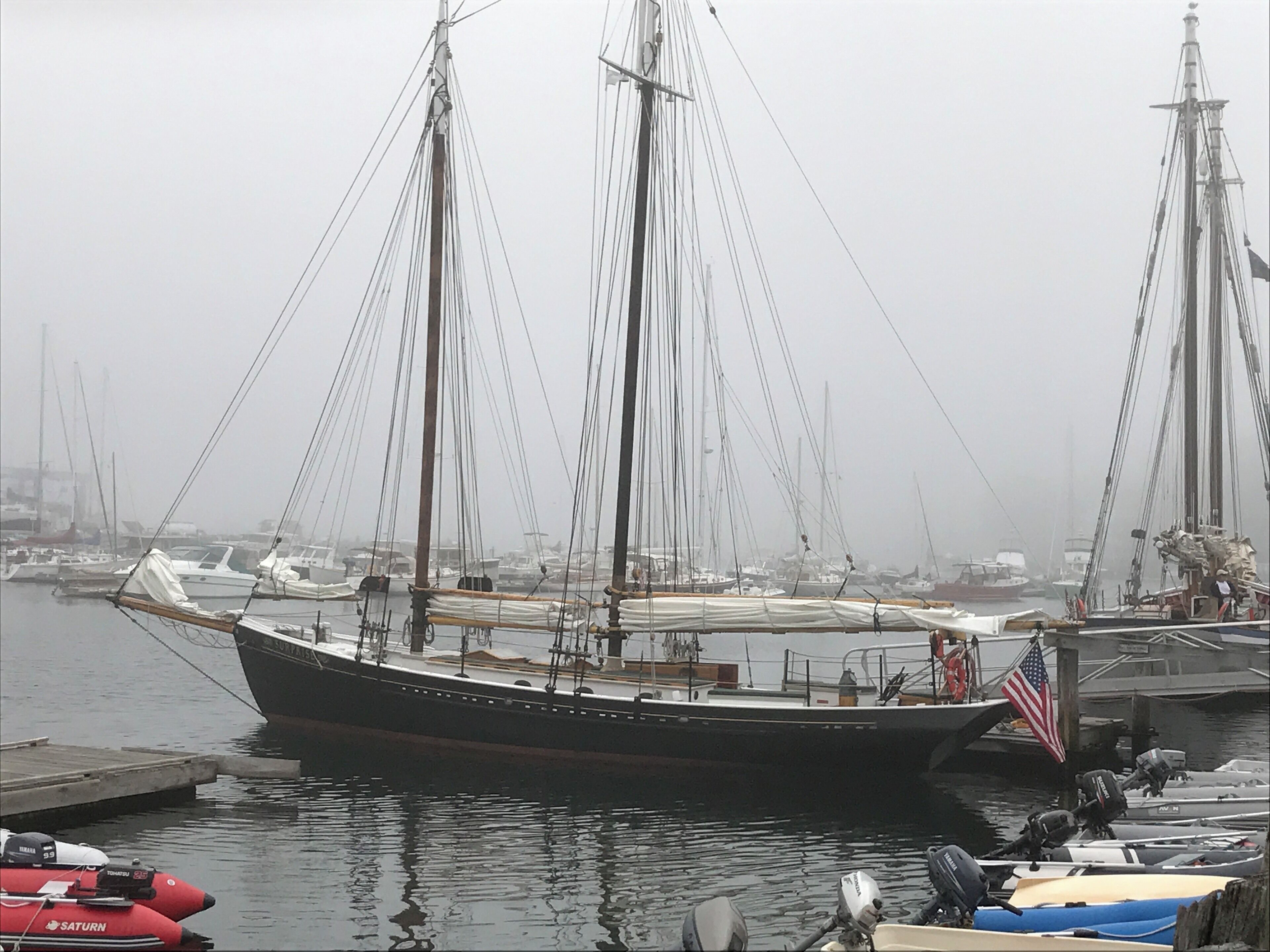 Misty morning in Camden Maine.
