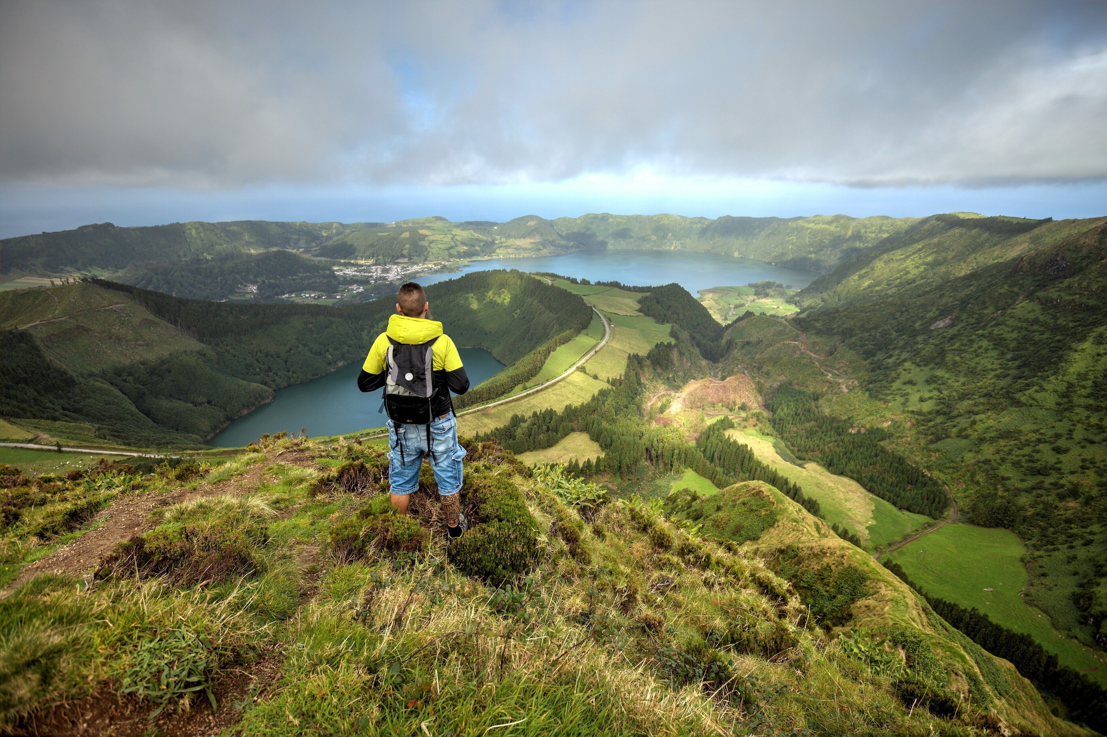 Sete Cidades is a volcanic caldera in São Miguel Island, which is part of the Azores archipelago. This island is fascinating in that the weather is different in every direction and changes on a whim. A great mix that helps it retain its nickname, "The Green Island"
 
Azores - St. Miguel Island - Portugal

#açores #azores #portugal #canon5d #17-40l #saomiguel #saomiguelisland #miradourodocanario #setecidades #wanderlust