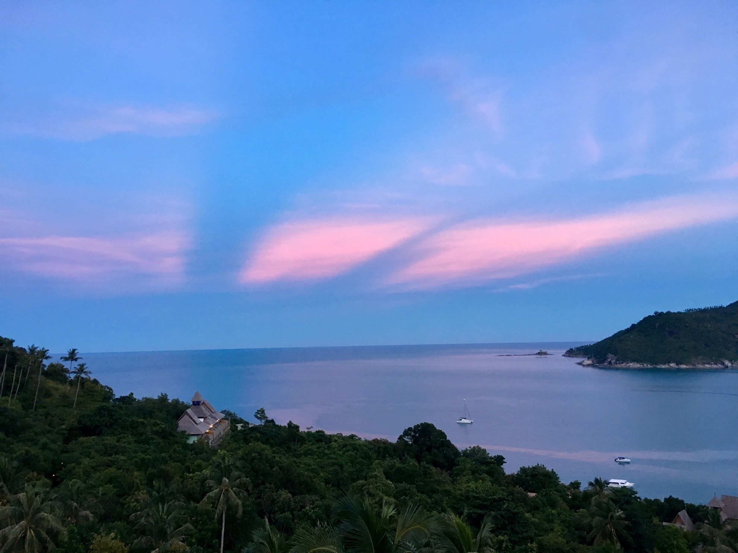 View from top of the resort at sunset - stunning! 