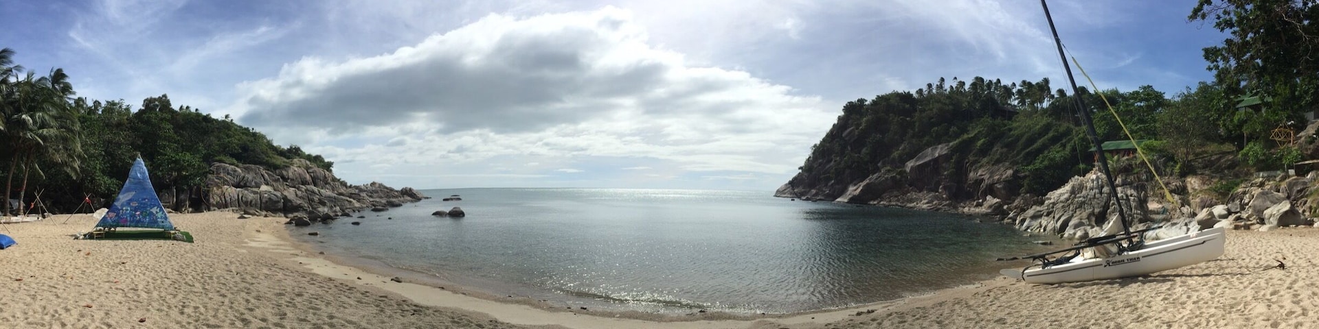 A spectacular bay in ko phangan, known for Drowning man party (Thai version of Burning man)
