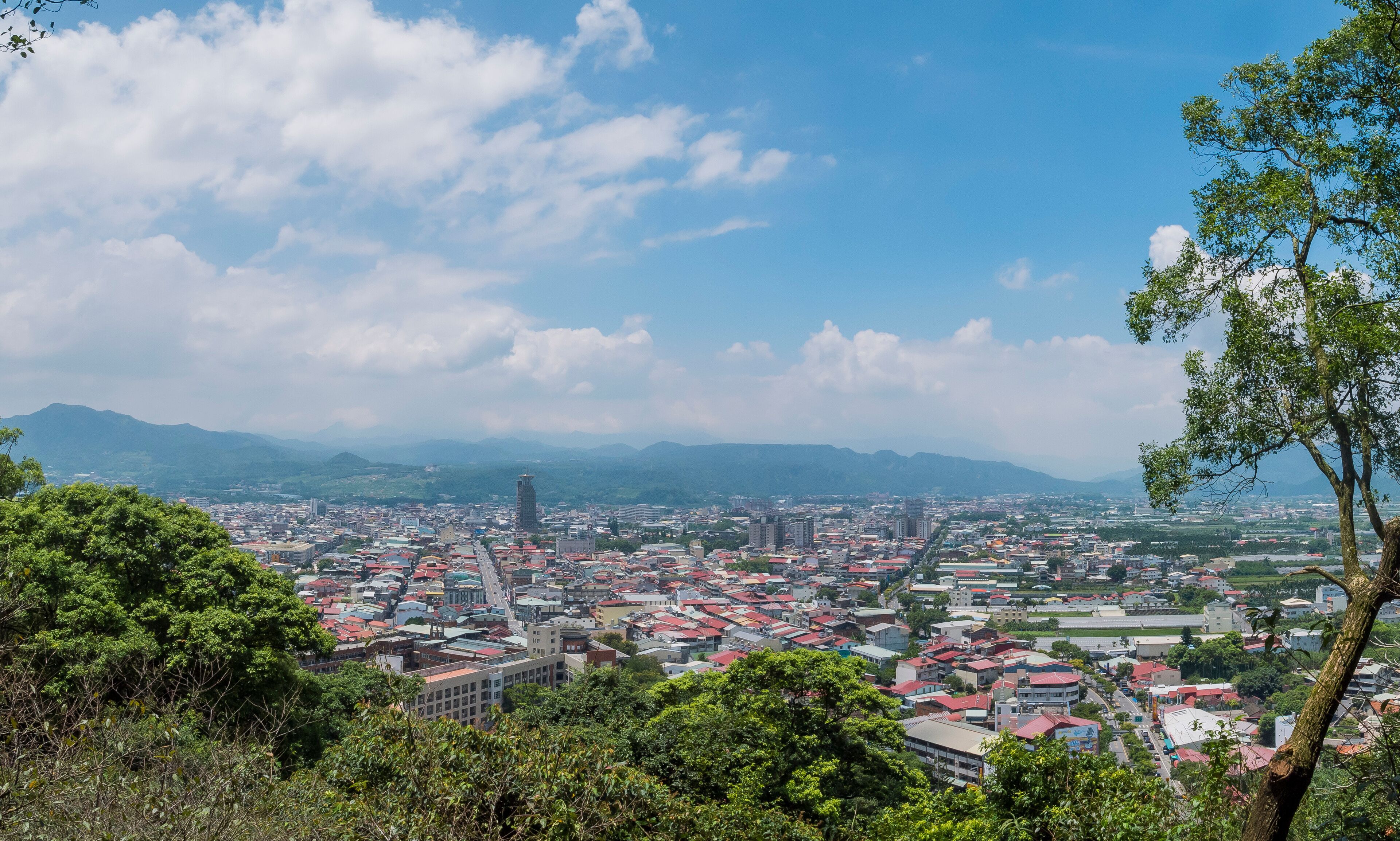 Aerial view from Hutoushan, Puli