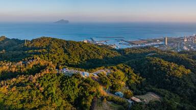 Aerial view of the landscape of Toucheng Township area