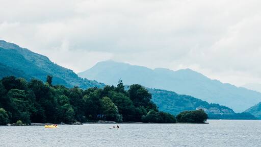 Perfect Summer Day at Loch Lomond near Luss, Scotland, UK, banner size
