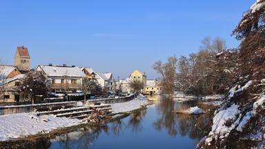 Blick auf die Altstadt von Bad Gögging in Bayern