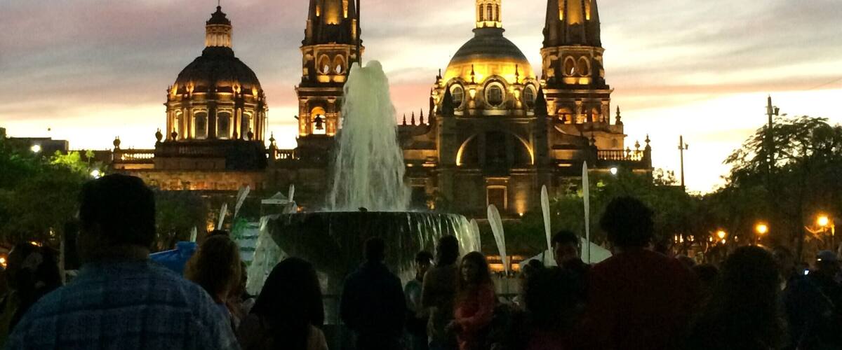 busy plaza