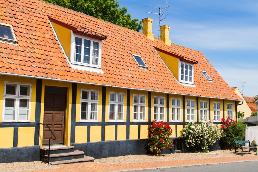 Old half timbered house, Bornholm, Denmark
