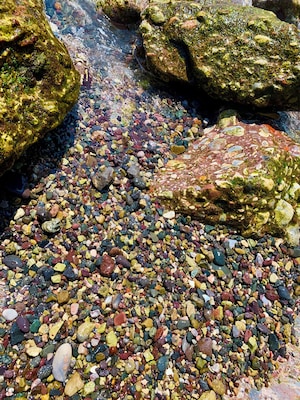 Let me tell you something about Cuastecomates, is an inclusive beach with accommodations for people with disabilities to visit from everywhere; the beach is gorgeous and while walking towards the coast I found the most beautiful colorful rocks I could possibly imagine. #mexico #mexican #beach #colorful #stones #colors #colours #colourful #rocks #beach #pacificsea #pacific #worldofcolors #localsecrets