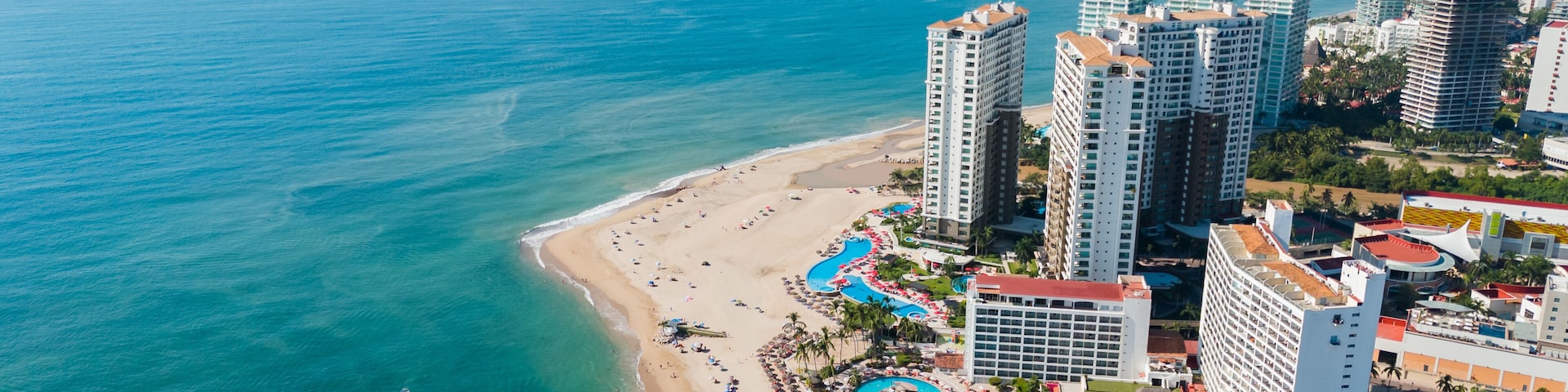 Beach in Puerto Vallarta Hotel Zone, Ocean View. Jalisco, Mexico