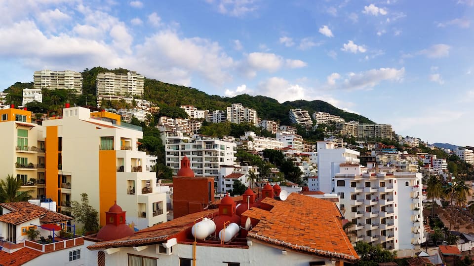 Romantic Zone (Zona Romantica), part of the old town of Puerto Vallarta, a risort town on the Pacific coast of Mexico.; Shutterstock ID 1140473225; purchase_order: SP-1269 HA 2018 Batch 1; Order: ; cl