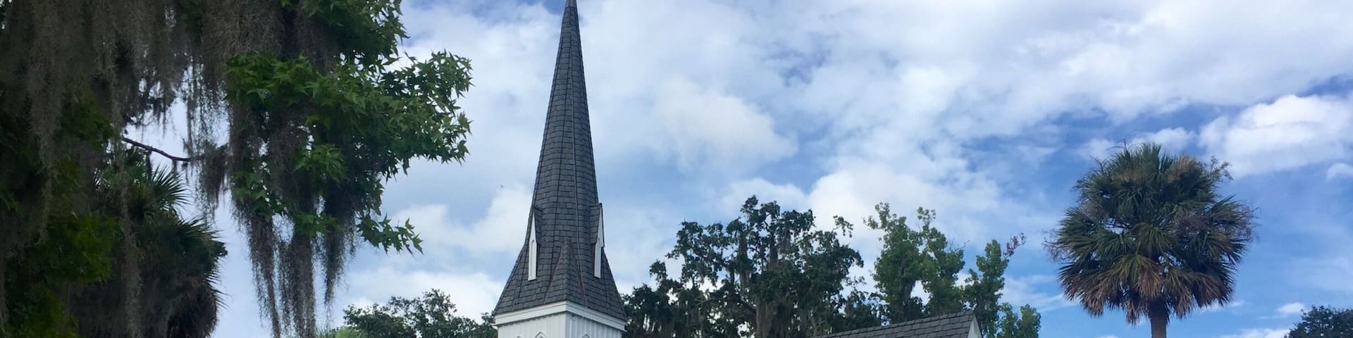 This church was organized in 1878. Beneath each window you will see a fire escape. Absolutely beautiful location on the St. John's River.