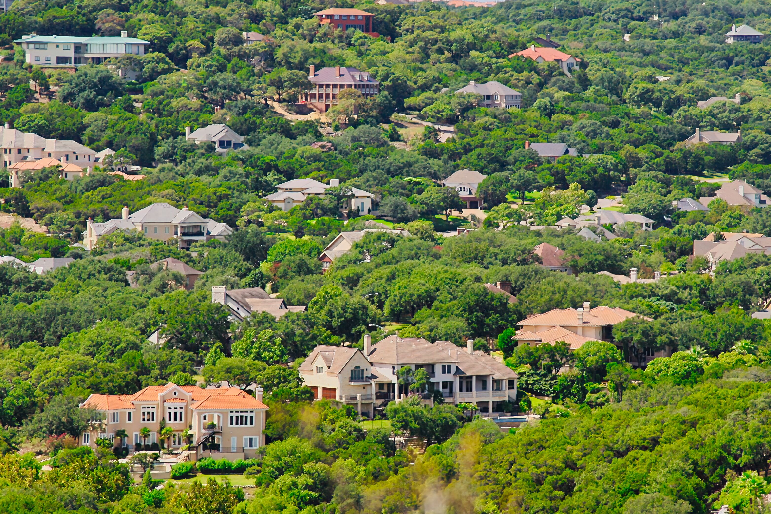 Austin hill country at sunset