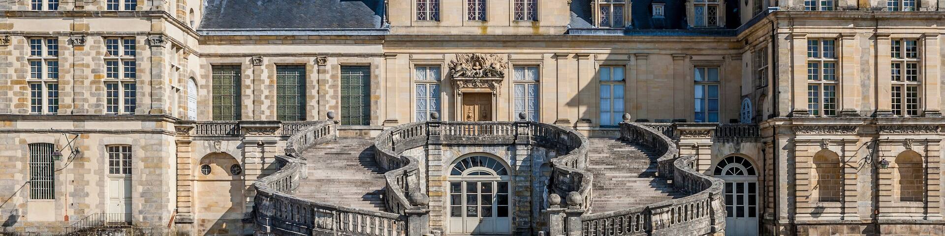 Medieval landmark - royal hunting castle Fontainbleau, France
