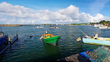 Embarkation boarding in center of Sainte-Rose, the one of bigger city in the north of Basse-Terre on Guadeloupe island, west French Antilles.