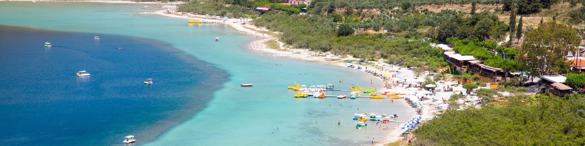 Freshwater lake in village Kavros in Crete island, Greece
