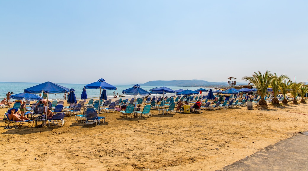 Beach in village Kavros in Crete island, Greece.