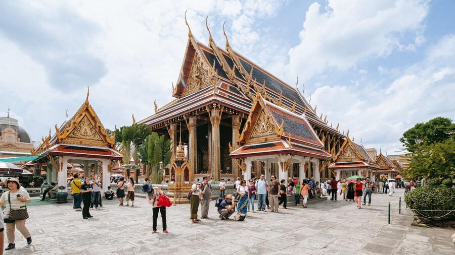 Temple of the Emerald Buddha showing a temple or place of worship and heritage architecture