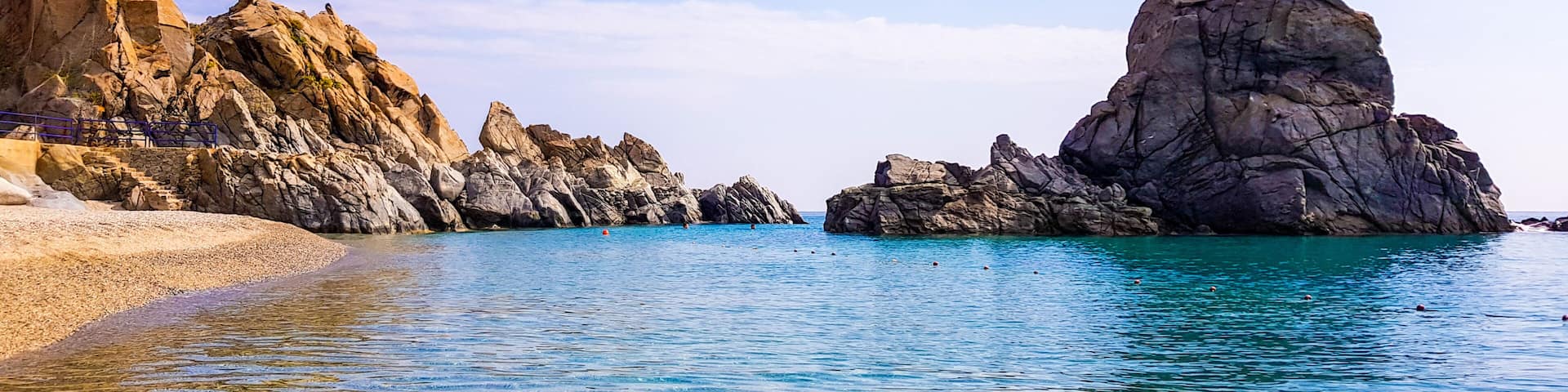 View of Pietragrande Cliff, placed in Stalettì, Catanzaro, Calabria, Italy.