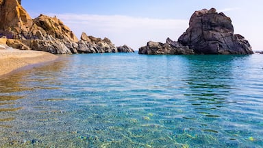 View of Pietragrande Cliff, placed in Stalettì, Catanzaro, Calabria, Italy.