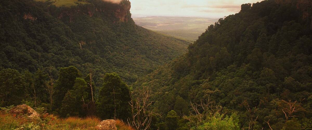 Mpumalanga - Limpopo caratteristiche di montagna, vista del paesaggio e tramonto