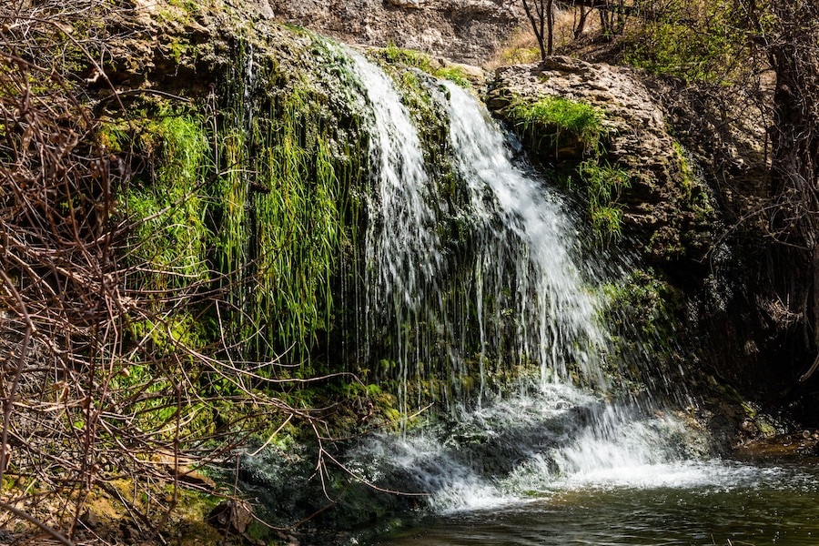 Waterfall on Twin Lakes Trail Cedar Park Texas