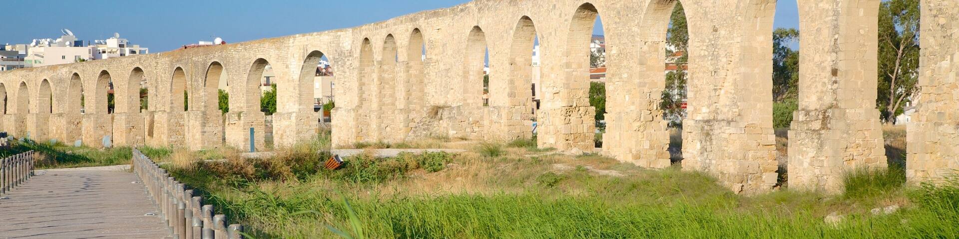 Larnaca featuring heritage architecture and a ruin