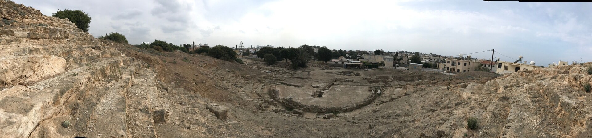 Roman theatre fabric hill paphos