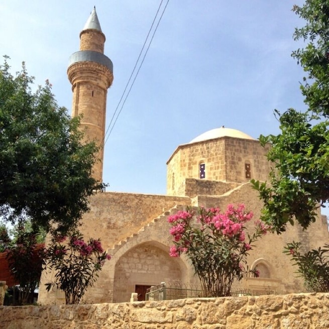 Moutallos Mosque, Paphos. We found this beautiful old mosque whilst walking through the old town of Paphos