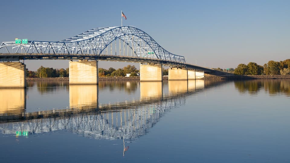 Tri-Cities featuring a river or creek and a bridge