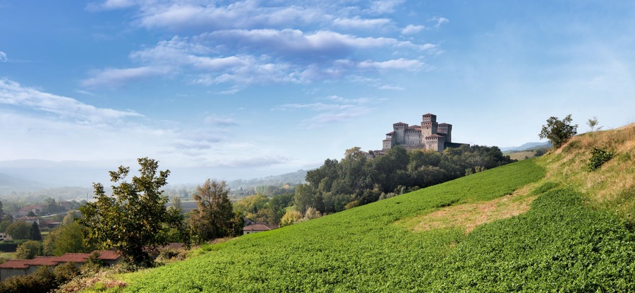 Medieval Castle of Torrechara (Parma) panoramic.