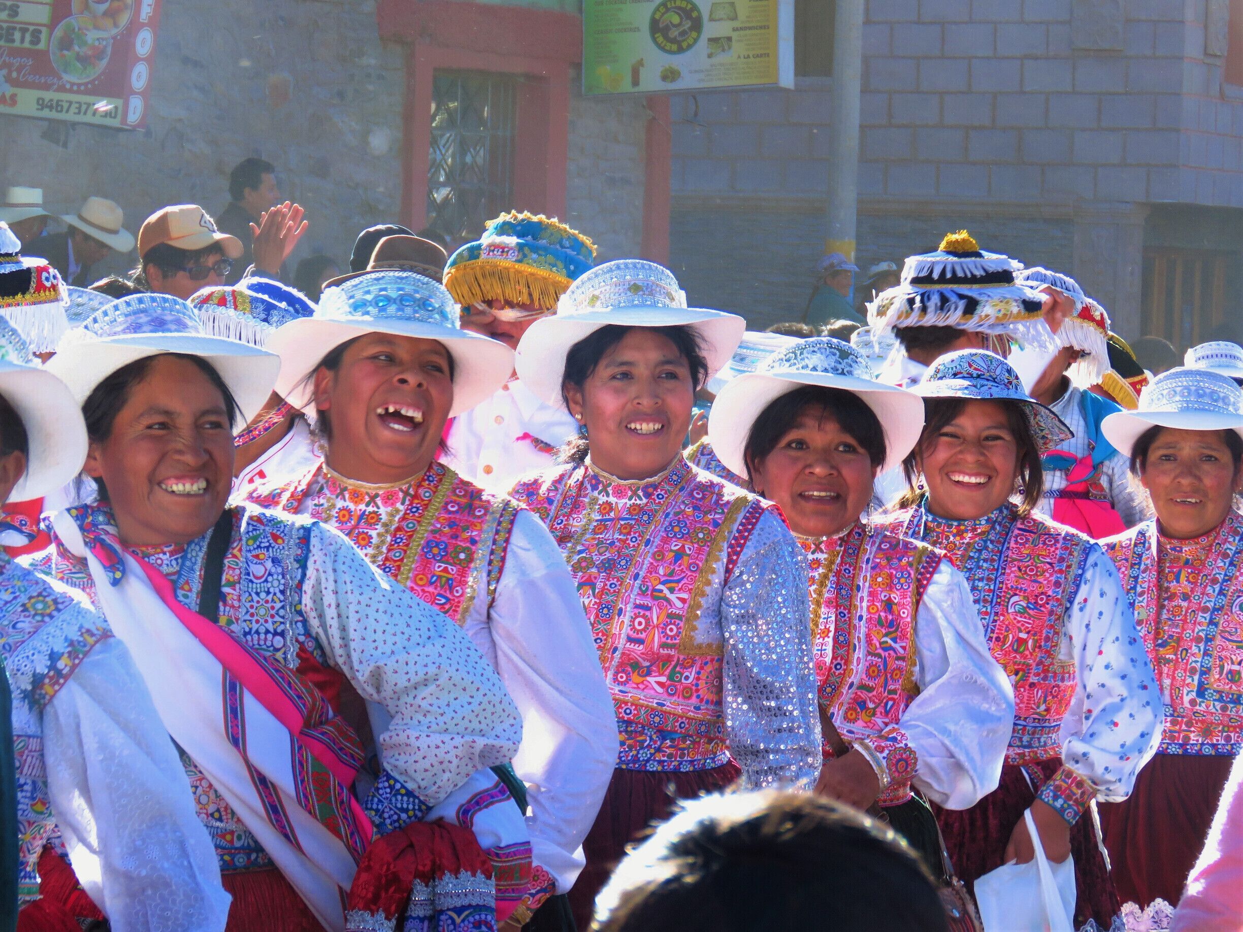 Traditional outfits during a party in the village of Chivay, in the Colca Canyon #Culture