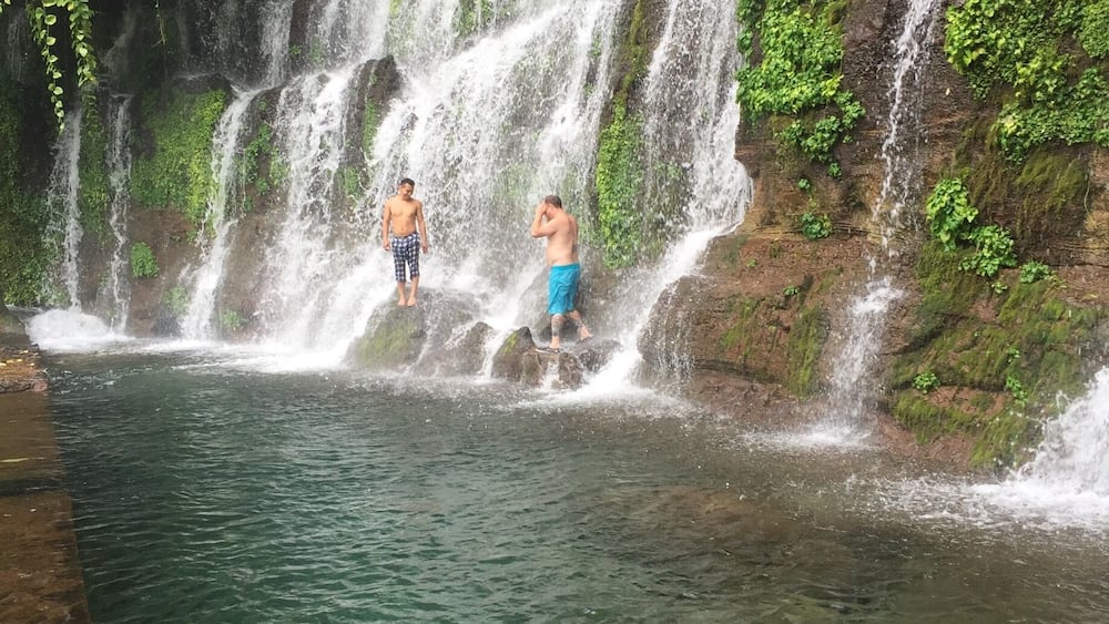 First falls along the trail. Pool at the bottom to swim in. The entire hike takes a good time to do.