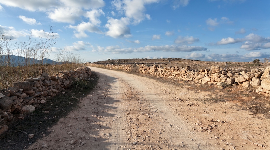 Unpaved country road in Favignana, Egadi Islands, Sicily