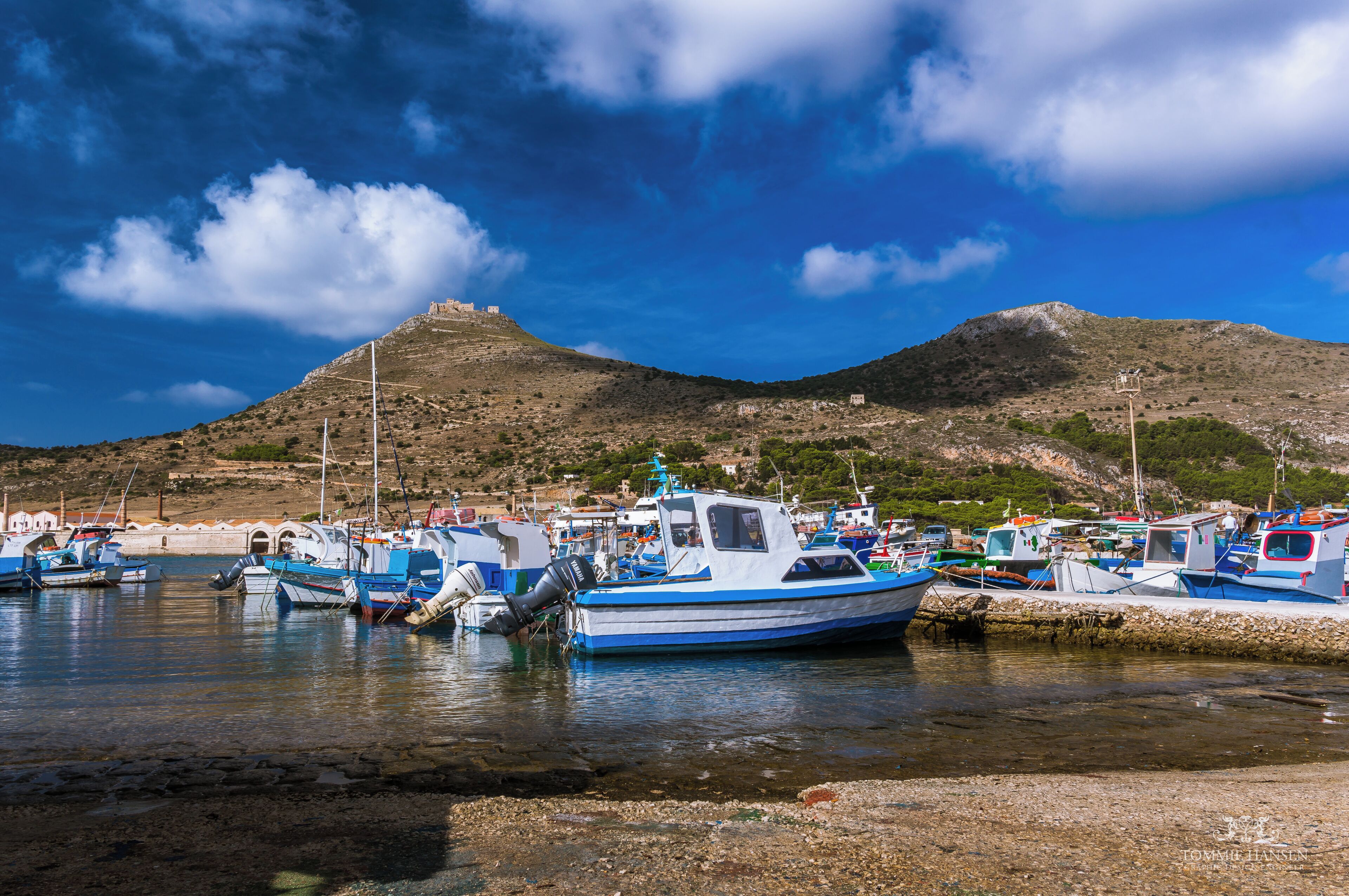 Harbour at Favignana Island, Sicily (Italy)