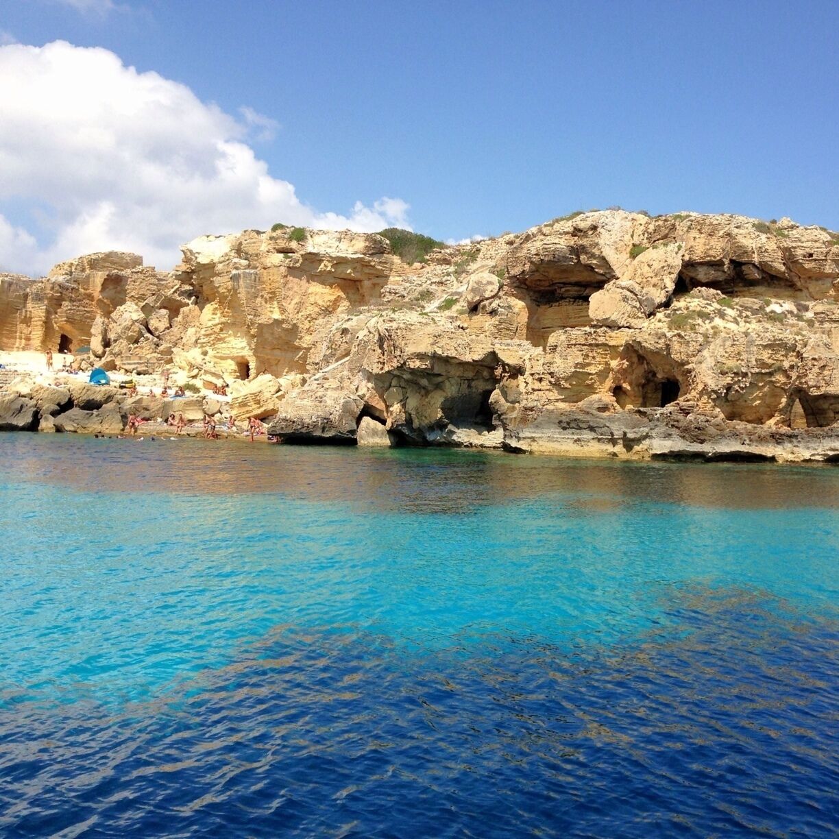 Clear water at Favignana island