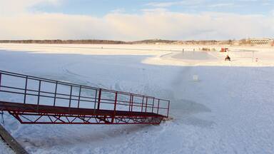 Northern Sweden showing snow and landscape views